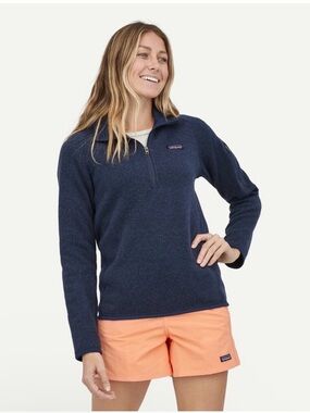 Patagonia Navy Quarter-Zip Fleece Top